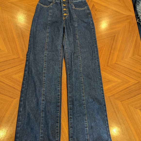 Cider Jeans Cider Super High Waist Button Fly Flare Jeans 26 Nwot